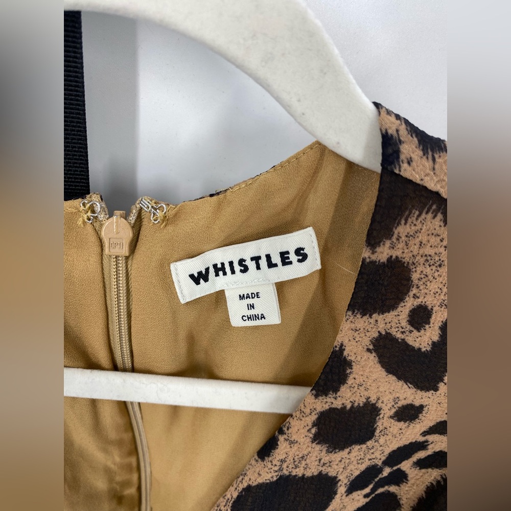 Whistles Brushed Cheetah Flippy Dress Sz 8 - Picture 9 of 9